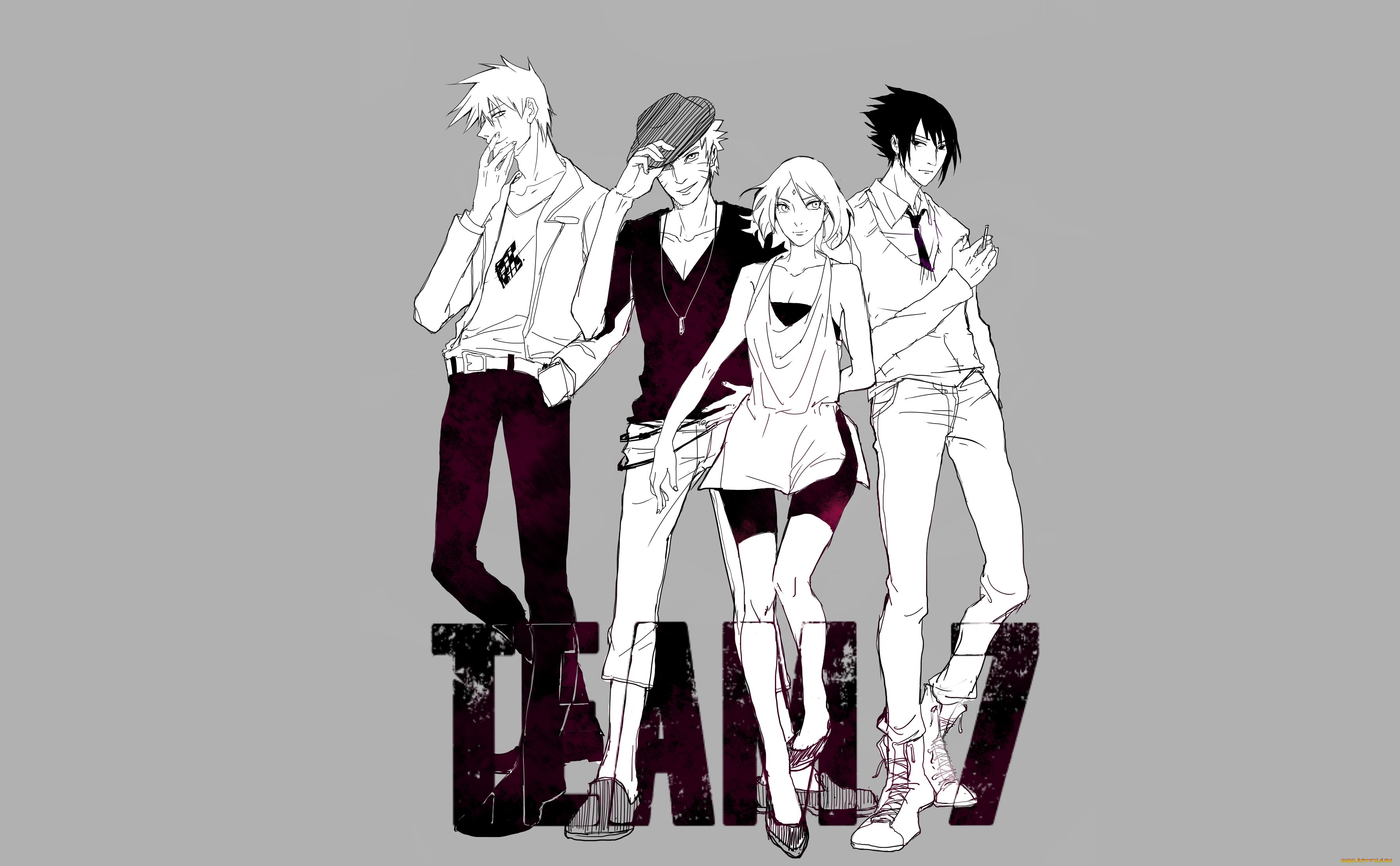 , naruto, team, 7